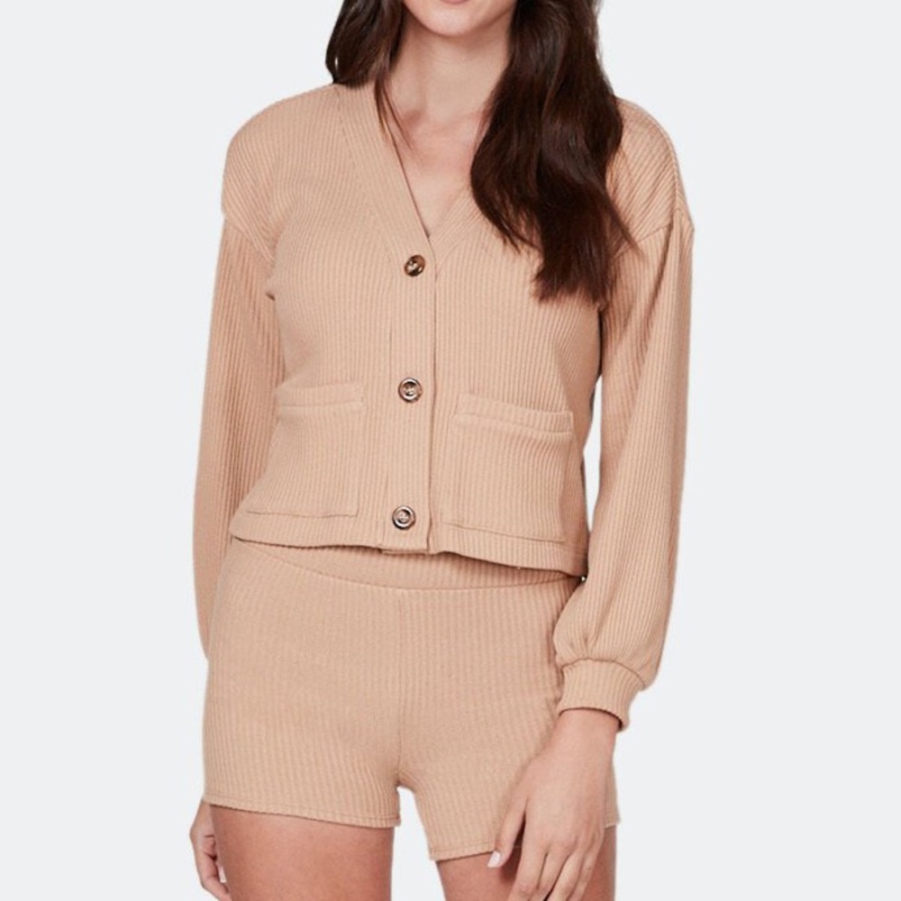 NWT Lett Lisse Cardigan In Camel